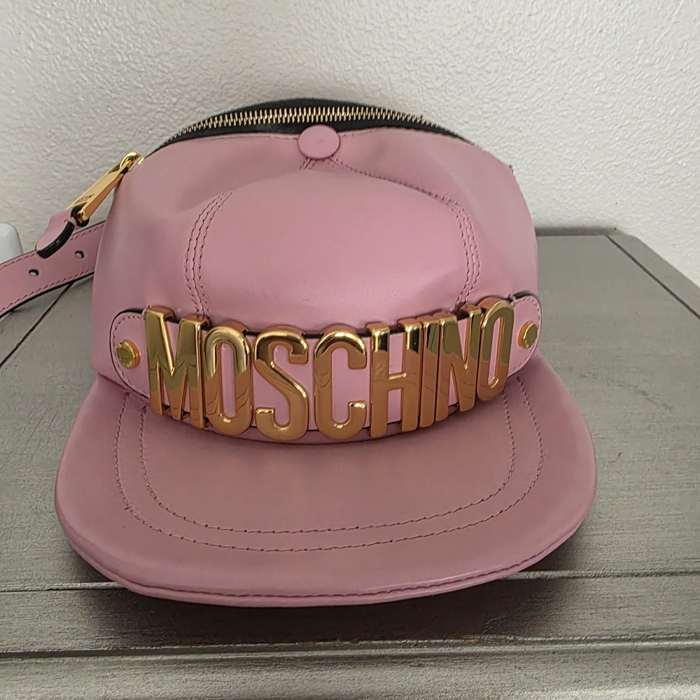 Moschino Pink Cap with Gold Accents